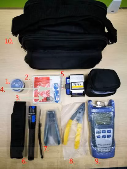 Kit d'outils de terminaison FTTH pour assemblage de fibres optiques avec coupe-fibre